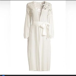 Revel Rey Andie Balloon sleeve duster robe - off white - medium - preloved